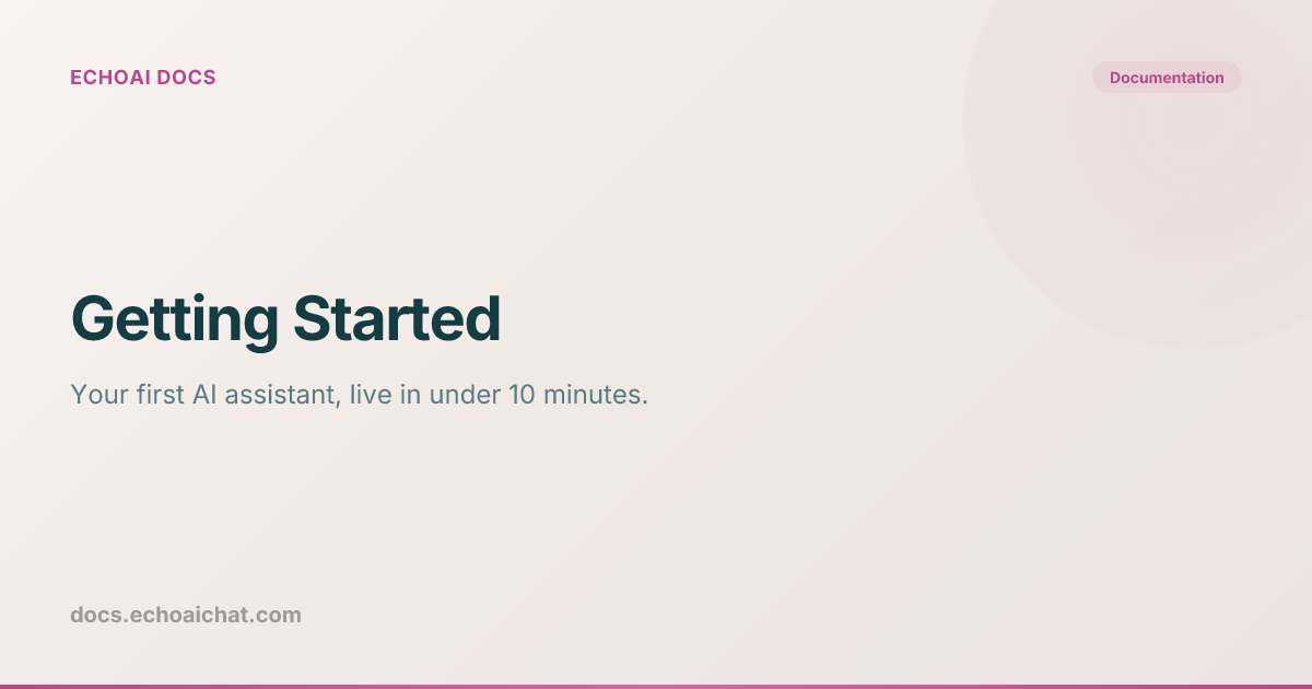 Getting Started | EchoAI Docs