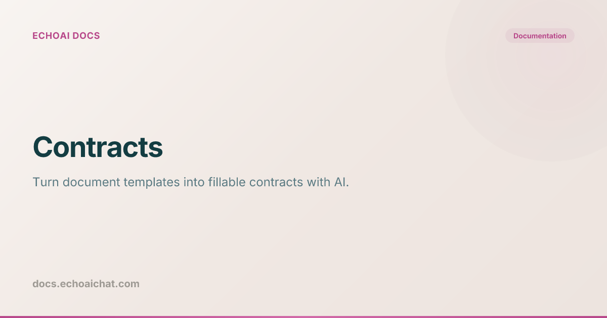 Contracts | EchoAI Docs